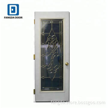 Fangda rust resistant tempered glass insert bathroom door